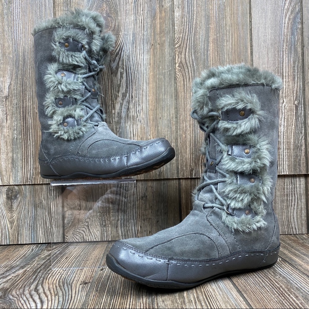The North Face Boots Gray Suede Leather Insulated - Picture 10 of 10